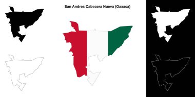 San Andres Cabecera Nueva belediyesi (Oaxaca) ana hat haritası seti