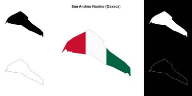 San Andres Nuxino belediyesi (Oaxaca) ana hat haritası seti