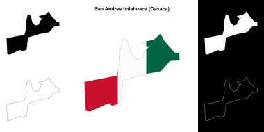 San Andres Ixtlahuaca belediyesi (Oaxaca) ana hat haritası seti
