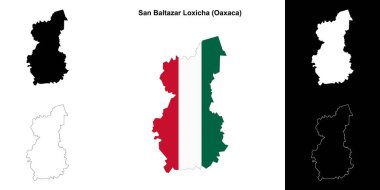San Baltazar Loxicha Belediyesi (Oaxaca) ana hat haritası seti