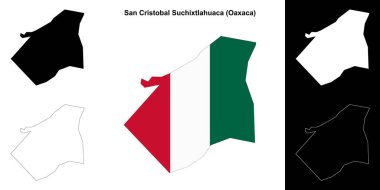 San Cristobal Suchixtlahuaca belediyesi (Oaxaca) ana hat haritası seti