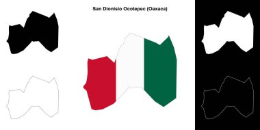 San Dionisio Ocotepec belediyesi (Oaxaca) ana hat haritası seti