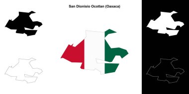 San Dionisio Ocotlan belediyesi (Oaxaca) ana hat haritası seti