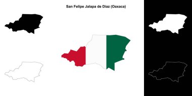 San Felipe Jalapa de Diaz belediyesi (Oaxaca) ana hat haritası seti