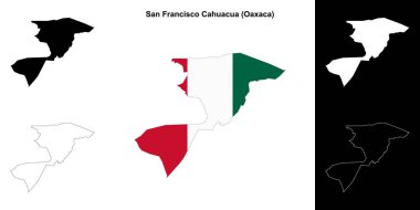San Francisco Cahuacua belediyesi (Oaxaca) ana hat haritası seti