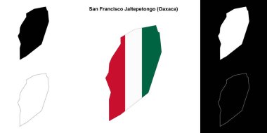 San Francisco Jaltepetongo belediyesi (Oaxaca) ana hat haritası seti