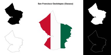 San Francisco Ozolotepec belediyesi (Oaxaca) ana hat haritası seti