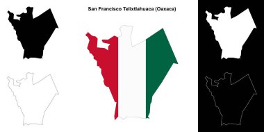 San Francisco Telixtlahuaca belediyesi (Oaxaca) ana hat haritası seti