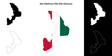 San Ildefonso Villa Alta Belediyesi (Oaxaca) ana hat haritası