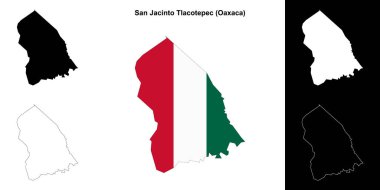 San Jacinto Tlacotepec belediyesi (Oaxaca) ana hat haritası seti