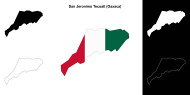 San Jeronimo Tecoatl belediyesi (Oaxaca) ana hat haritası seti