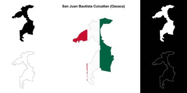 San Juan Bautista Cuicatlan belediyesi (Oaxaca) ana hat haritası seti