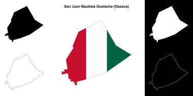 San Juan Bautista Guelache belediyesi (Oaxaca) ana hat haritası seti