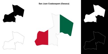San Juan Coatzospam belediyesi (Oaxaca) ana hat haritası seti