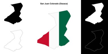 San Juan Colorado belediyesi (Oaxaca) ana hat haritası seti