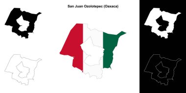 San Juan Ozolotepec belediyesi (Oaxaca) ana hat haritası seti
