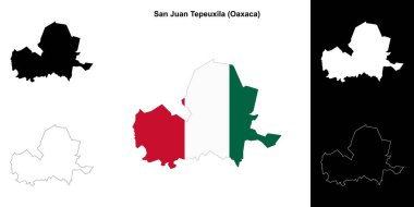 San Juan Tepeuxila belediyesi (Oaxaca) ana hat haritası seti