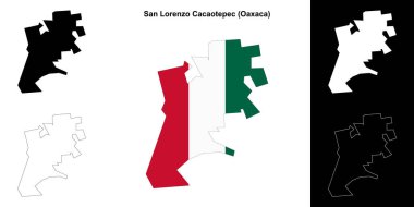 San Lorenzo Cacaotepec belediyesi (Oaxaca) ana hat haritası seti