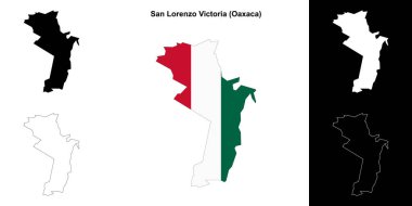 San Lorenzo Victoria belediyesi (Oaxaca) ana hat haritası seti