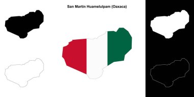San Martin Huamelulpam belediyesi (Oaxaca) ana hat haritası seti