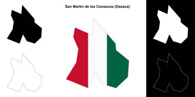 San Martin de los Cansecos belediyesi (Oaxaca) ana hat haritası seti