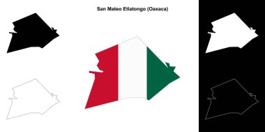 San Mateo Etlatongo belediyesi (Oaxaca) ana hat haritası seti