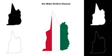 San Mateo Sindihui belediyesi (Oaxaca) ana hat haritası seti