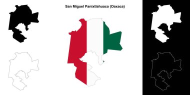 San Miguel Panixtlahuaca belediyesi (Oaxaca) ana hat haritası seti