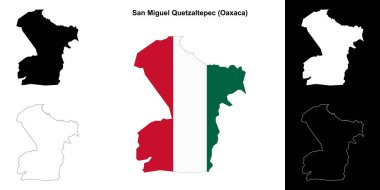 San Miguel Quetzaltepec belediyesi (Oaxaca) ana hat haritası seti
