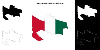 San Pablo Huixtepec belediyesi (Oaxaca) ana hat haritası seti