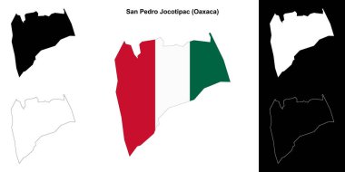 San Pedro Jocotipac belediyesi (Oaxaca) ana hat haritası seti