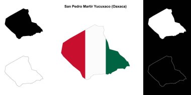 San Pedro Martir Yucuxaco belediyesi (Oaxaca) ana hat haritası seti