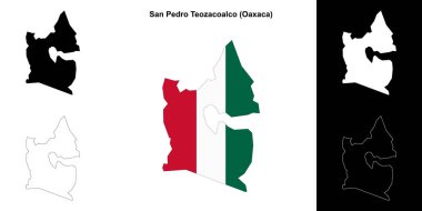San Pedro Teozacoalco belediyesi (Oaxaca) ana hat haritası seti