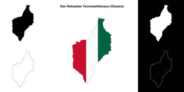 San Sebastian Tecomaxtlahuaca belediyesi (Oaxaca) ana hat haritası seti