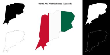 Santa Ana Ateixtlahuaca belediyesi (Oaxaca) ana hat haritası seti