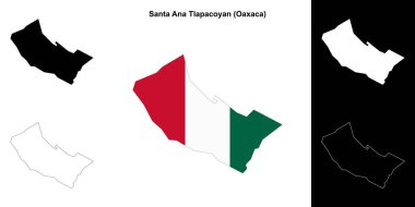 Santa Ana Tlapacoyan belediyesi (Oaxaca) ana hat haritası seti