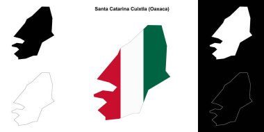 Santa Catarina Cuixtla belediyesi (Oaxaca) ana hat haritası seti