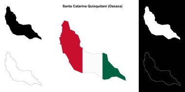Santa Catarina Quioquitani belediyesi (Oaxaca) ana hat haritası seti