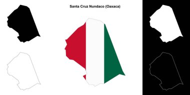 Santa Cruz Nundaco belediyesi (Oaxaca) ana hat haritası seti
