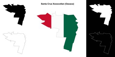 Santa Cruz Xoxocotlan belediyesi (Oaxaca) ana hat haritası seti