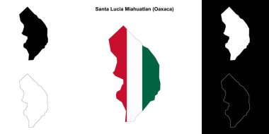 Santa Lucia Miahuatlan belediyesi (Oaxaca) ana hat haritası seti