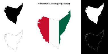 Santa Maria Jaltianguis belediyesi (Oaxaca) ana hat haritası seti