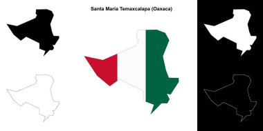 Santa Maria Temaxcalapa belediyesi (Oaxaca) ana hat haritası seti