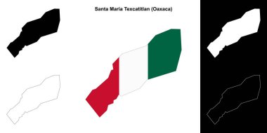 Santa Maria Texcatitlan belediyesi (Oaxaca) ana hat haritası seti
