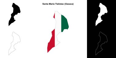 Santa Maria Tlalixtac belediyesi (Oaxaca) ana hat haritası seti