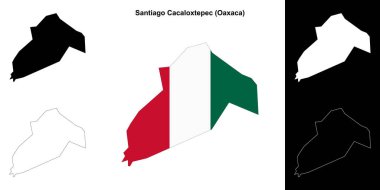 Santiago Cacaloxtepec belediyesi (Oaxaca) ana hat haritası seti