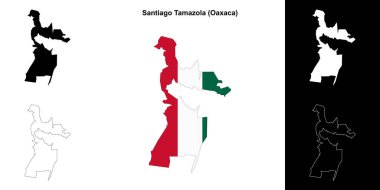 Santiago Tamazola belediyesi (Oaxaca) ana hat haritası seti