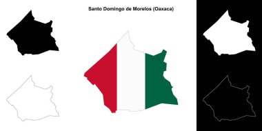 Santo Domingo de Morelos belediyesi (Oaxaca) ana hat haritası seti