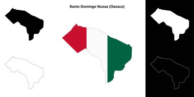Santo Domingo Nuxaa belediyesi (Oaxaca) ana hat haritası seti