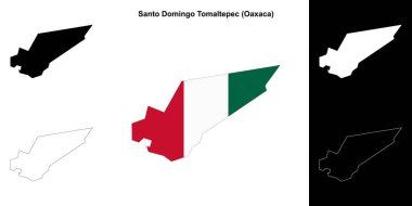 Santo Domingo Tomaltepec belediyesi (Oaxaca) ana hat haritası seti